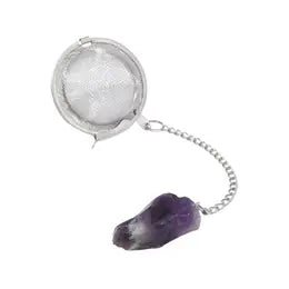 Crystal & Gemstone Tea Infuser - Amethyst, Lapis Lazuli, Rose Quartz