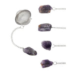 Load image into Gallery viewer, Crystal &amp; Gemstone Tea Infuser - Amethyst, Lapis Lazuli, Rose Quartz
