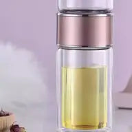 Double Wall Glass Tea Infuser Bottle