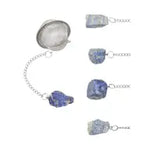 Load image into Gallery viewer, Crystal &amp; Gemstone Tea Infuser - Amethyst, Lapis Lazuli, Rose Quartz
