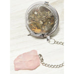 Load image into Gallery viewer, Crystal &amp; Gemstone Tea Infuser - Amethyst, Lapis Lazuli, Rose Quartz
