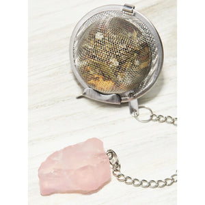 Crystal & Gemstone Tea Infuser - Amethyst, Lapis Lazuli, Rose Quartz