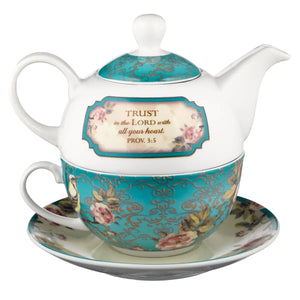 Trust in the Lord-Proverbs 3:5 Tea Set